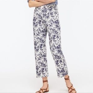 J Crew Slim wide leg jean blue & white floral toile